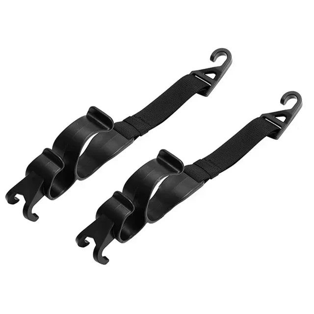 2pcs Car Trunk Storage Hook For Bag Umbrella Fishing Rod Holder Universal Seat Back Organizer Bracket Interior Stowing Tidying
